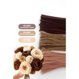 Bimotif 100lü tüylü tel şönil, 30 cm (40 adet Kahverengi, 30 adet Sütlü Kahve, 30 adet Bej Şönil)