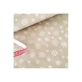 Bimotif 10lu Ambalaj, Paket Kağıdı, 70x100 cm Kar Desenli, Kraft-Beyaz Tek Ebat