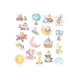 Bimotif 18 adet karışık priz ve duvar sticker seti, 10x15 cm