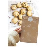 Bimotif 21 parça pastane hediye paket seti (20 adet 11x20 cm kese kağıdı ve Afiyet Olsun sticker) Tek Ebat