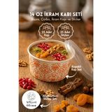 Bimotif 25li Aşure, Çorba, İkram Kabı, 35 Adet Afiyet Olsun Sticker Seti (14 Oz Kapaklı Piknik için İdeal)