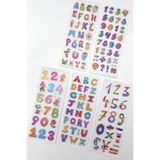 Bimotif 5li kabartmalı yapışkan sticker seti (13x7 cm), Renkli Harfler Tek Ebat