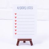 Bimotif Alışveriş Listesi Kareli 12x17 cm 2 Adet Not Kartı