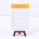 Bimotif Alışveriş Listesi Sarı 12x17 cm 2 Adet Not Kartı