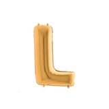 Bimotif Altın Renkli Parlak 102 cm L Harfi Harfli Folyo Balon