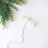 Bimotif Beyaz minik ponpon şerit, 1 cm / 5 metre