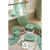 Bimotif Hayal Tül, 1 metre (Mint, En 3m) Nişan, Çeyiz, Bohça, Kapı, Doğum Günü, Parti Dekor Süsleme Tülü