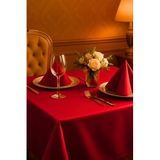 Bimotif Kırmızı dertsiz osmanlı ipeği masa örtüsü 95x95 cm Kırmızı