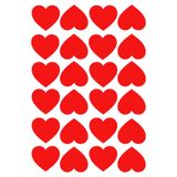 Bimotif Klasik kalp sticker, 4x4 cm, 24 adet (1 sayfa), Büyük boy kalp sticker