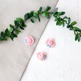 Bimotif Minyatür Şapka 3 Adet Pembe Süs