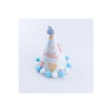 Bimotif Ponponlu Happy Birthday şapka Mavi