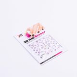 Bimotif Renkli Yapışkanlı 3d Tırnak Sticker Seti, Mor Çiçek / 3 Adet