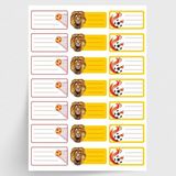Bimotif Sarı-Kırmızı isimlik okul etiketi, sticker seti, 210 adet
