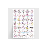 Bimotif Sevimli minik atlar sticker seti, 350 adet