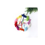 Bimotif Turuncu minik ponpon şerit, 1 cm / 5 metre
