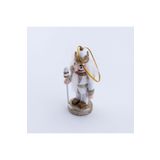 Bimotif Yılbaşı Süsü, Asalı Kurşun Asker, 10 Cm, Beyaz 1 Adet
