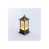 Bimotif Yılbaşı Süsü Fener, Led Gece Lambası, 12,5 Cm Siyah Çam Ağacı