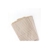 Bimotif Zikzak desenli 25 adet kese kağıdı, kraft-beyaz, 18x30 cm Tek Ebat