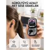 Bin1çeşit Aktif Gürültü Engelleme Özellikli Kablosuz Kulaklık – Akıllı Ekranlı Şarj Kutusu