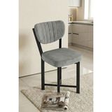 Bin1çeşit Sandalye 1 Adet Baby Face Kumaş Metal Modern Mutfak Sandalyesi Cafe Balkon Ofis Elma 9814 Gri