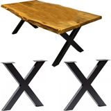 Bin1dekor Metal Retro Çapraz Model Masa Ayakları 75 cm Yükseklik 66 cm Genişlik Dayanıklı Yapı