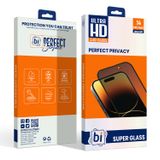 Binano 2,5D Privacy Super Glass Iphone 14 Pro Max Ekran Koruyucu Transparan Siyah