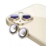 Binano iPhone 11-12-12 Mini Taşlı Altın Sarısı Kamera Koruyucu