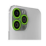 Binano iPhone 13 Pro 13 Pro Max Fosforlu Açık Yeşil Kamera Koruyucu