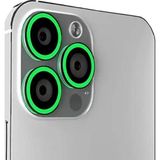 Binano iPhone 13 Pro 13 Pro Max Fosforlu Koyu Yeşil Kamera Koruyucu
