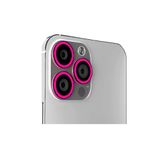 Binano iPhone 13 Pro 13 Pro Max Fosforlu Pembe Kamera Koruyucu
