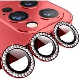 Binano iPhone 13 Pro 13 Pro Max Taşlı Kırmızı Kamera Koruyucu