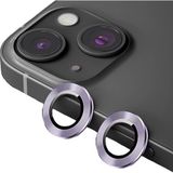 Binano iPhone 14-14 Plus Metal Ring Mor Kamera Koruyucu