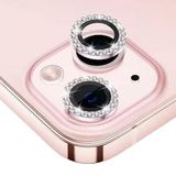 Binano iPhone 14-14 Plus Taşlı Pembe Kamera Koruyucu