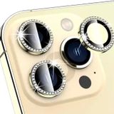 Binano iPhone 14 Pro 14 Pro Max Taşlı Altın Sarısı Kamera Koruyucu