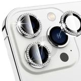 Binano iPhone 14 Pro 14 Pro Max Taşlı Gümüş Kamera Koruyucu