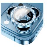 Binano iPhone 15 Pro15 Pro Max Taşlı Deniz Mavisi Kamera Koruyucu