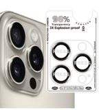 Binano iPhone 16 Pro 16 Pro Max Bi Metal Ring Gri Kamera Koruyucu