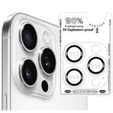 Binano iPhone 16 Pro 16 Pro Max Bi Metal Ring Gümüş Kamera Koruyucu