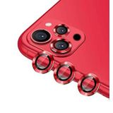 Binano Metal Ring Iphone12 Pro Lens Koruyucu Kırmızı
