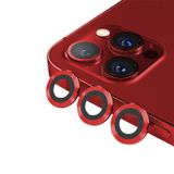 Binano Mini Metal Ring Iphone 12 Pro Lens Koruyucu 3lü Takımı Kırmızı
