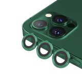 Binano Mini Metal Ring iPhone 12 Pro Max Lens Koruyucu 3'lü Takım - 1 Koyu Yeşil