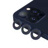 Binano Mini Metal Ring iPhone 12 Pro Max Lens Koruyucu 3'lü Takım - 1 Lacivert