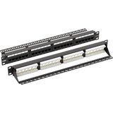 Binbir Göz Bilgisayar Ager AC-611-24E 8P8C,LSA,ALTIN Kontak 24 Port Cat6 Dolu 1u Zırhsız Patch Panel