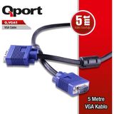 Binbir Göz Bilgisayar Qport Q-Vga5 5mt VGA Kablo