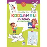 Binbir Göz Kitap Çocuklar Için Kodlamalı Boyama Etkinlikleri - Yeşil 2 - 32 Etkinlik