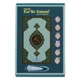 Binbir Göz Kitap Kuran Okuyan Kalem Seti (Yeşil, Orta Boy, Karton Kutulu)