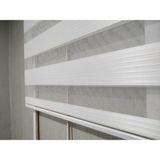 Binbir Perde Beyaz Pileli Düz Zebra 60x200 cm Stor Perde