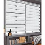Binbir Perde Beyaz Pileli Düz Zebra 90x260 cm Stor Perde