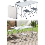 Binbir Reyon Katlanır Kamp Masası 4 Tabure Seti Çantalı 60X120CM HA050