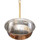 Binbir Trend 19 cm Bakır Derin Tek Kulplu Sos Tavası, Iskender Tavası BTB-0219 - Kırmızı - 1 lt